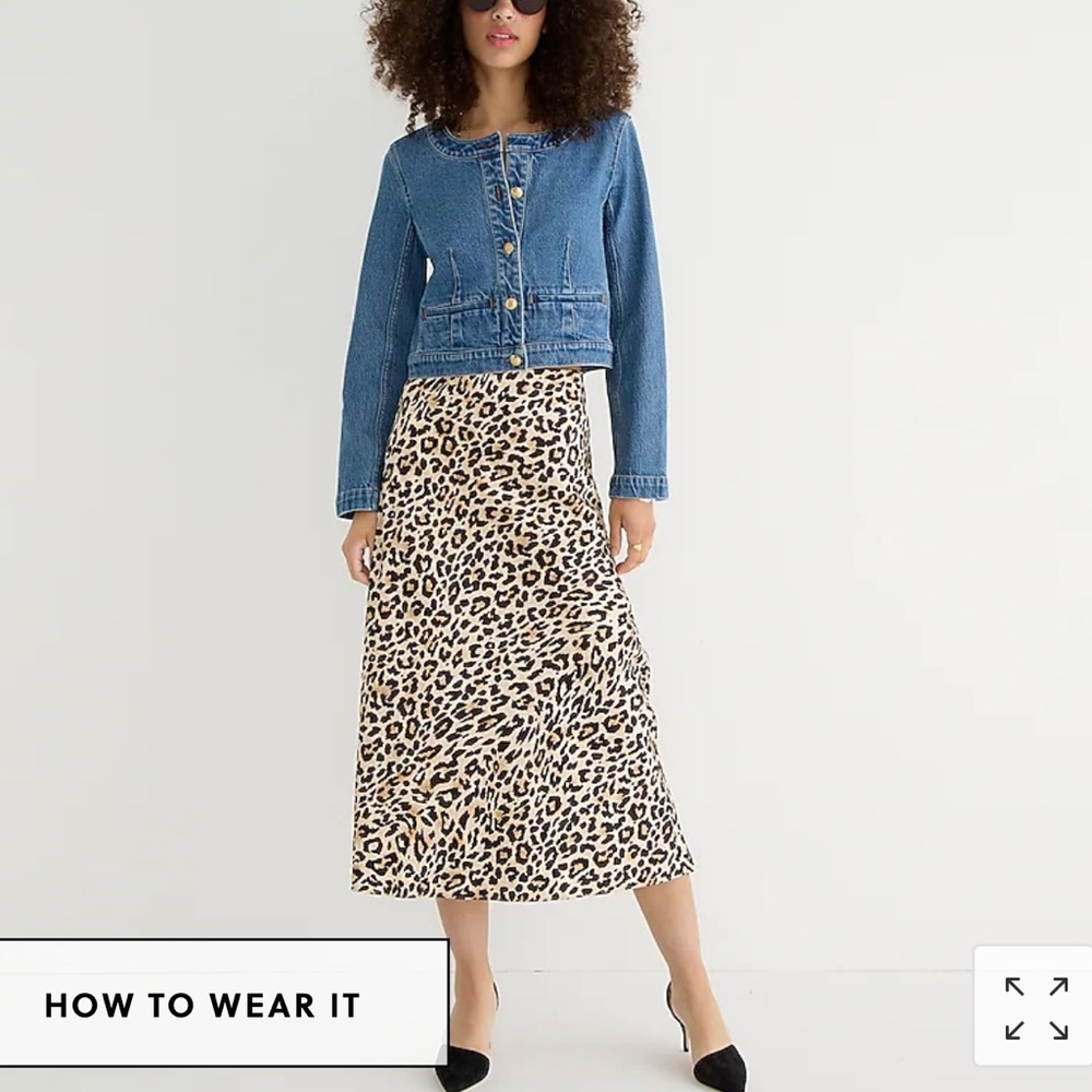 Gwenyth Slip Skirt in Leopard
